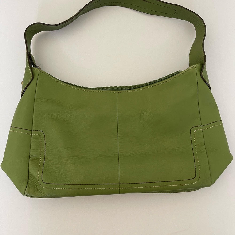 Franklin Covey Green Full Grain Leather Medium sized Bag. - Picture 3 of 6